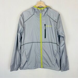 Columbia Packable Reflective Waterproof Gray Windbreaker Jacket‎